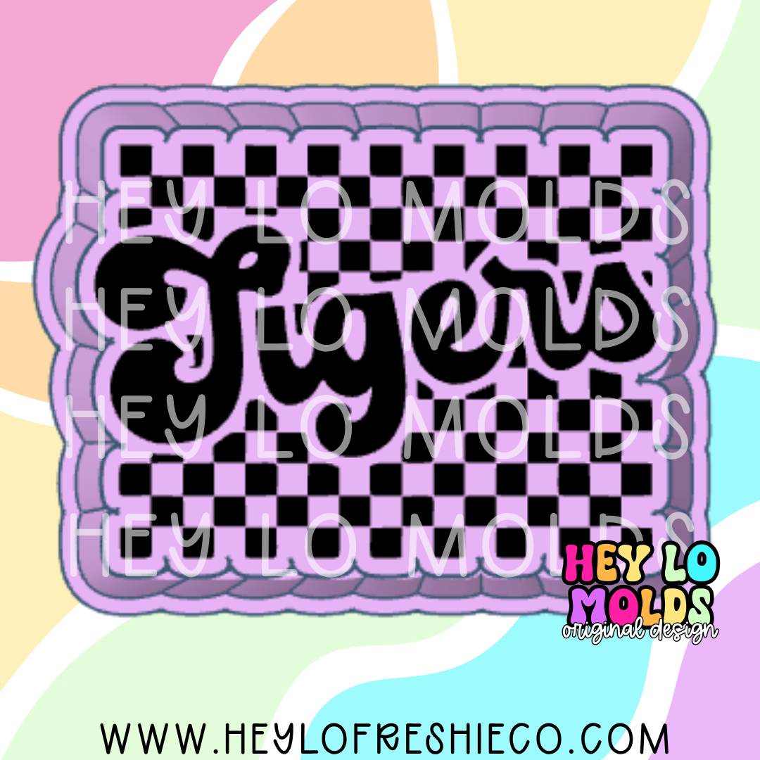 Tigers Checkered Team Name Silicone Mold