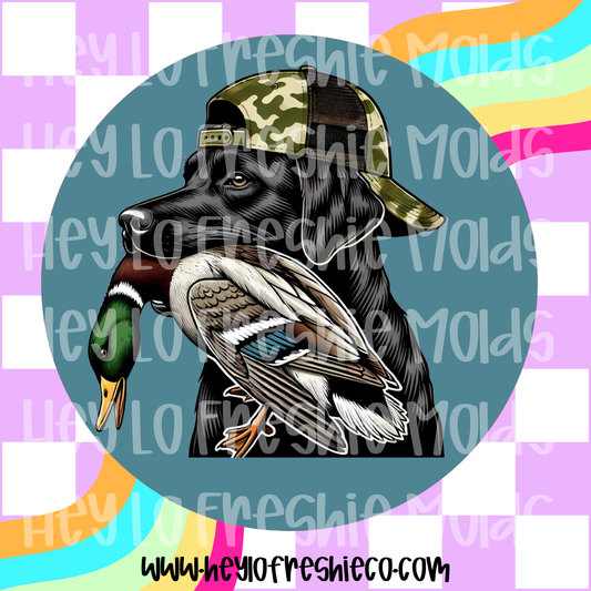 Round Cardstock 060 | Dog With Duck