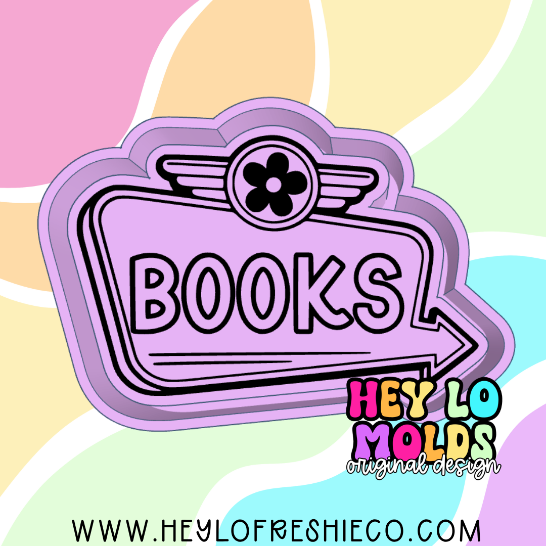 Books Sign Silicone Mold