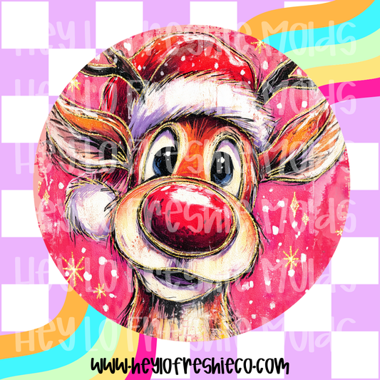 Round Cardstock | Reindeer