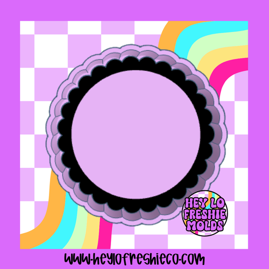 Scalloped Round Frame Silicone Mold