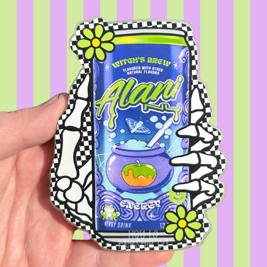 Alani Witches Brew Skelly Hand Car Freshie| Scent: Cowboy Chaser