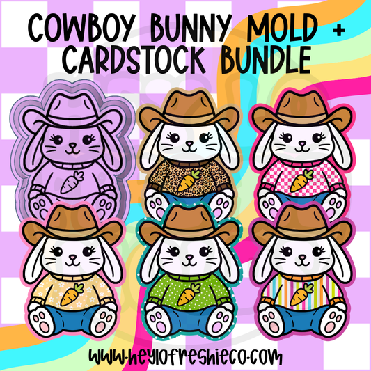 Mold & Cardstock Bundle: Cowboy Bunny
