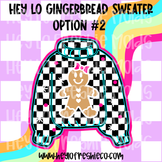 Pick Your Own Cardstock | Hey Lo Gingerbread Sweater Option #2