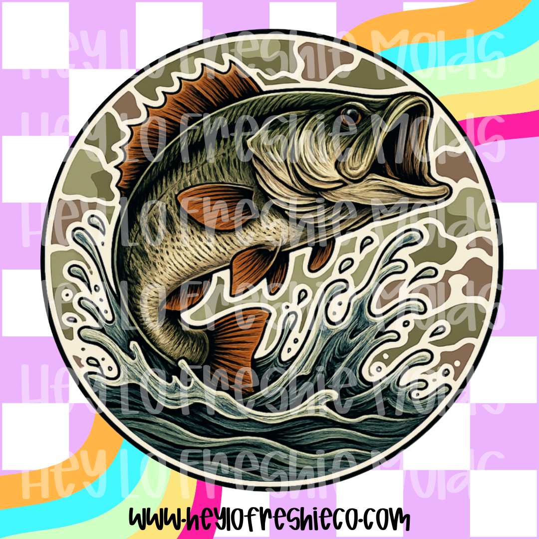 Round Cardstock | Camo Fish