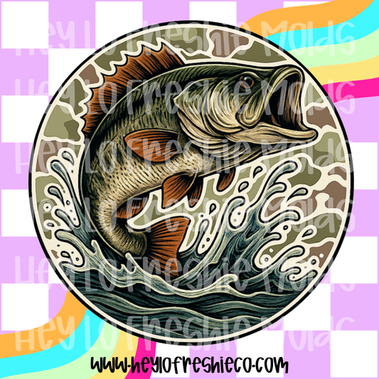 Round Cardstock | Camo Fish