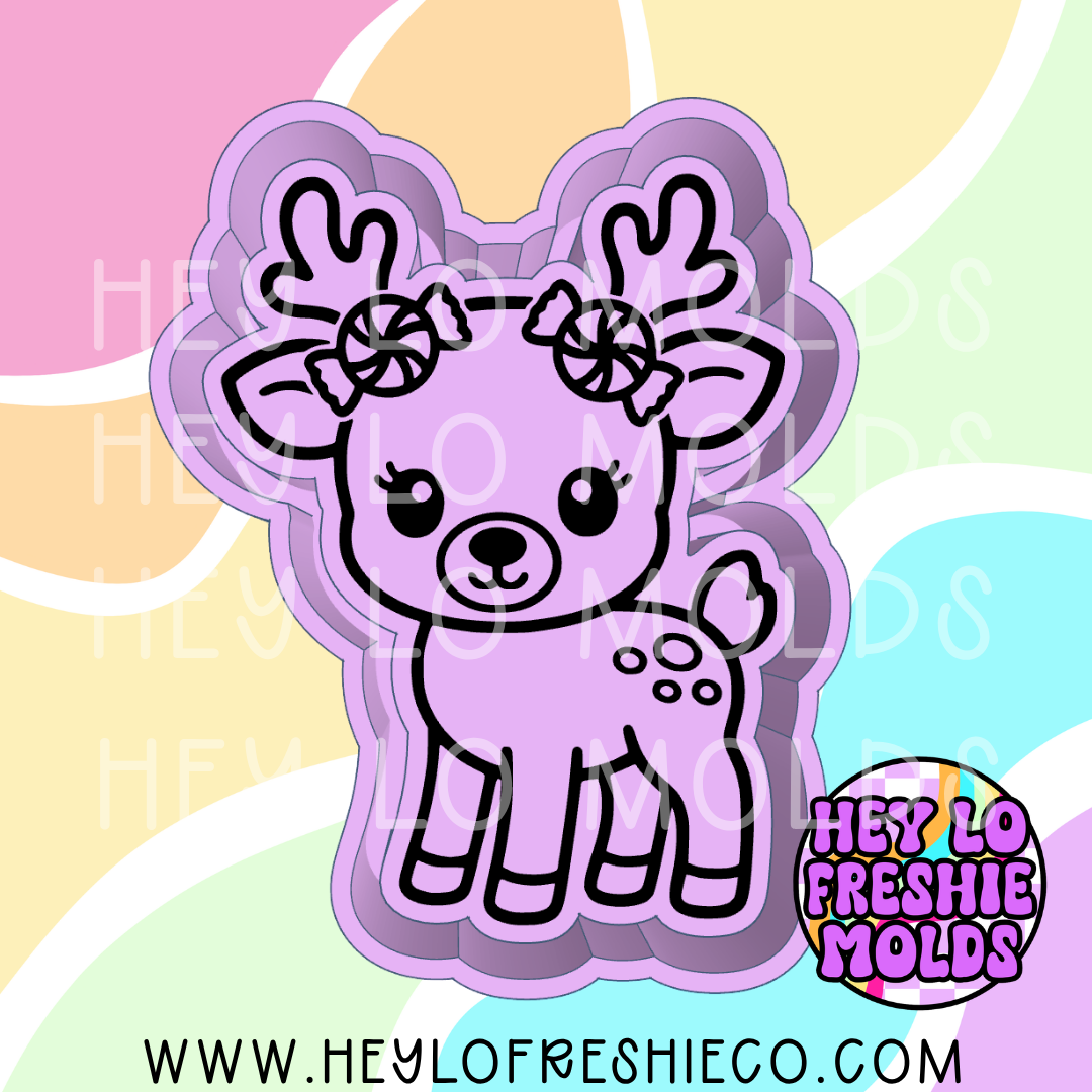 Peppermint Reindeer Silicone Mold