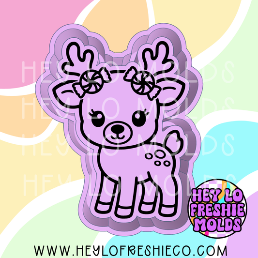 Peppermint Reindeer Silicone Mold