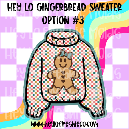 Pick Your Own Cardstock | Hey Lo Gingerbread Sweater Option #3