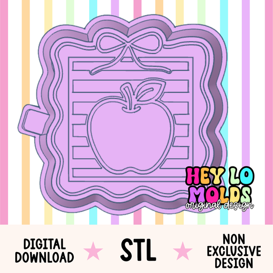 Wavy Apple Frame - Freshie Mold STL