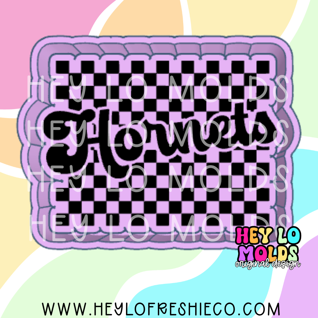 Hornets Checkered Team Name Silicone Mold
