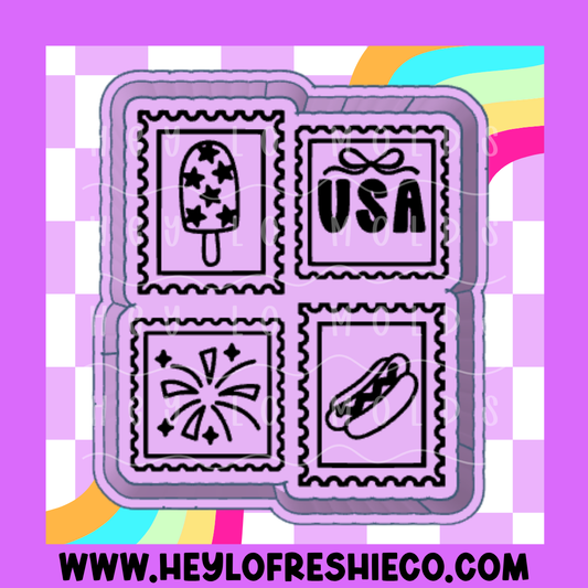 4th Of July Stamps Silicone Mold