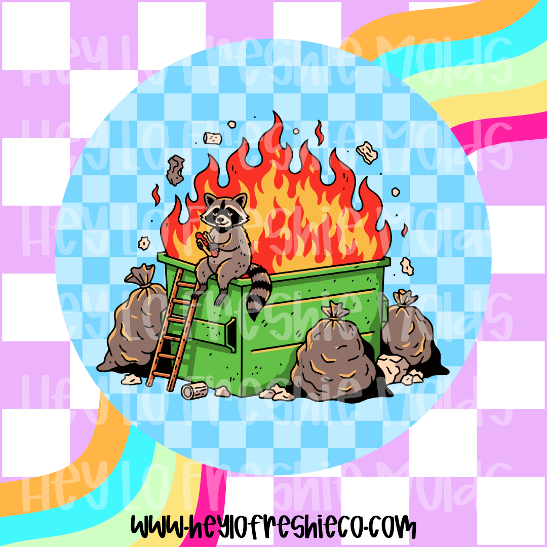 Round Cardstock | Dumpster Fire