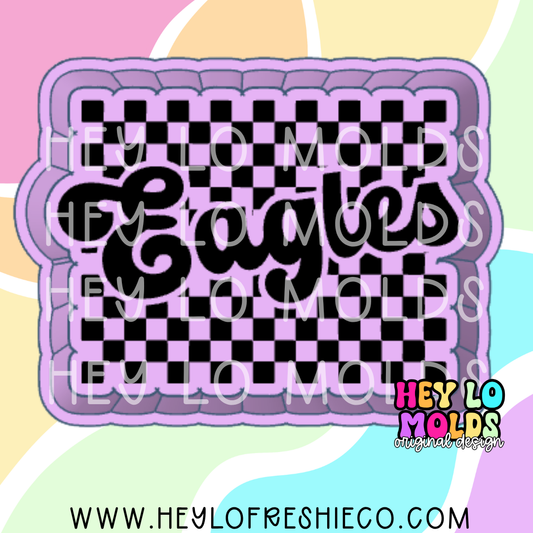 Eagles Checkered Team Name Silicone Mold