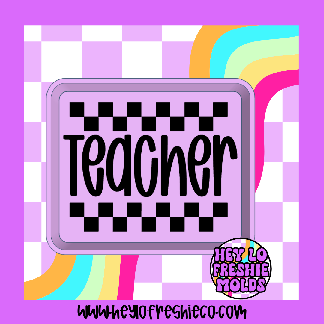 Checkered Teacher Silicone Mold