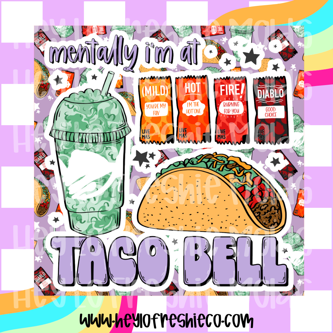 Square Cardstock | Mentally At Taco Bell – Hey Lo Freshie Co