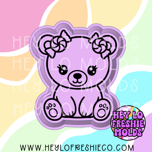 Peppermint Teddy Bear Silicone Mold