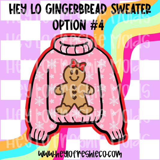 Pick Your Own Cardstock | Hey Lo Gingerbread Sweater Option #4