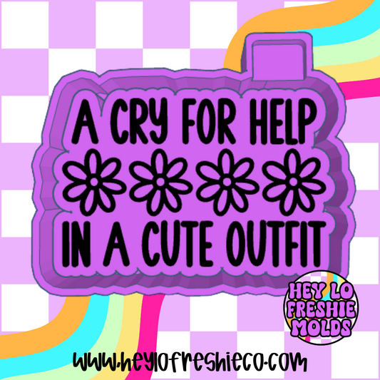 A Cry For Help In A Cute Outfit Silicone Mold