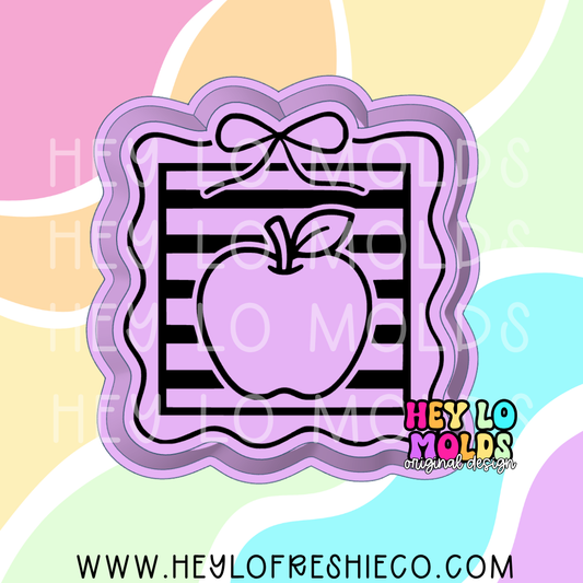 Apple in Wavy Frame Silicone Mold