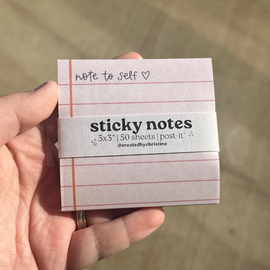 Note To Self Sticky Notes