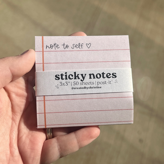 Note To Self Sticky Notes