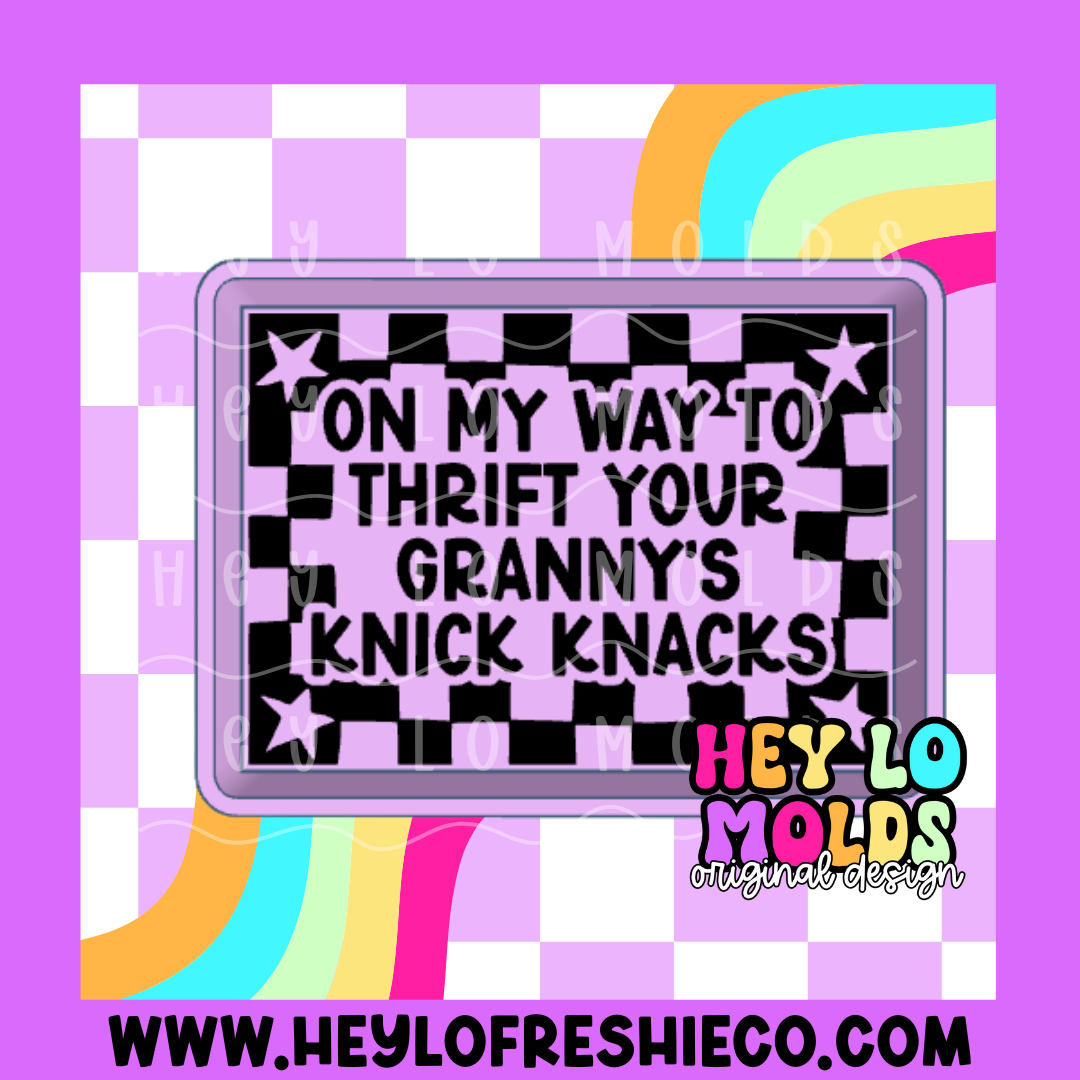 On My Way To Thrift Your Granny's Knick Knacks Silicone Mold