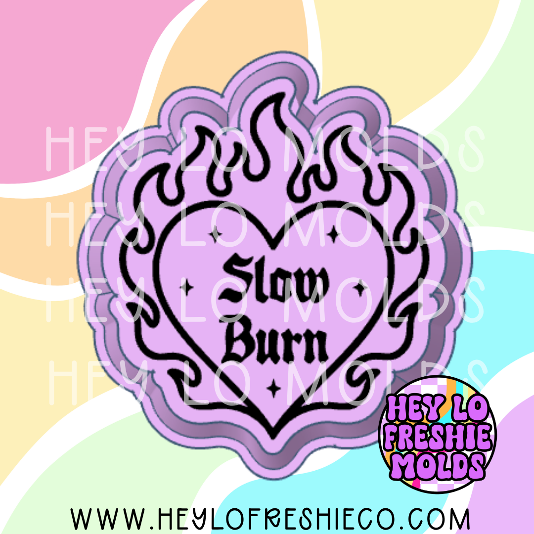 Slow Burn Flaming Heart Silicone Mold