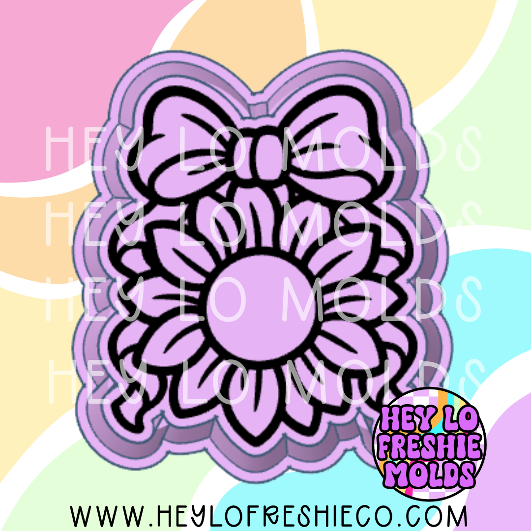 Sunflower With Bow Silicone Mold