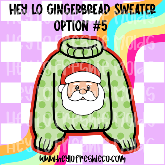 Pick Your Own Cardstock | Hey Lo Gingerbread Sweater Option #5