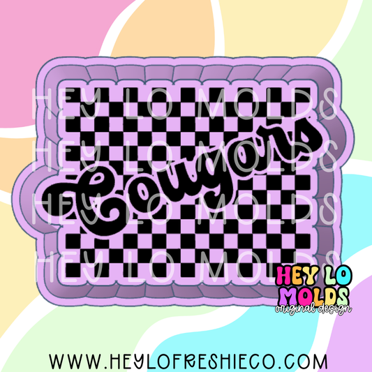 Cougars Checkered Team Name Silicone Mold