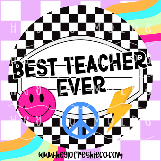 Round Cardstock | Best Teacher Ever