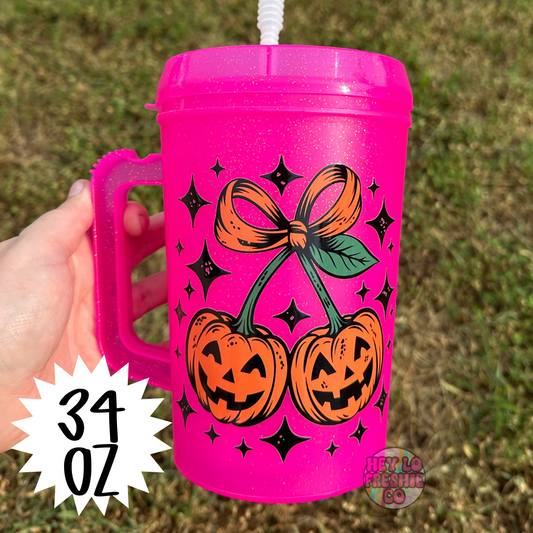 Pumpkin Cherries | 34 OZ Trucker Mug