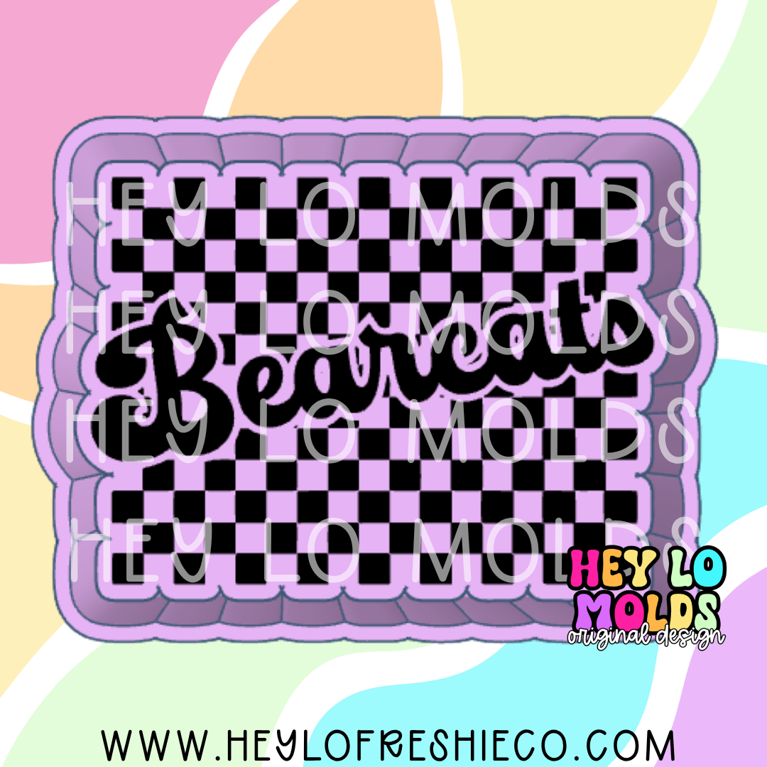 Bearcats Checkered Team Name Silicone Mold