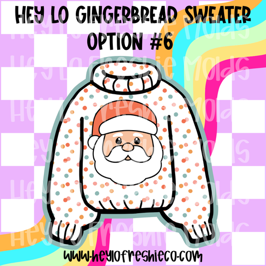 Pick Your Own Cardstock | Hey Lo Gingerbread Sweater Option #6
