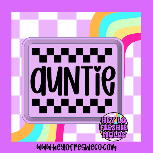 Checkered Auntie Silicone Mold