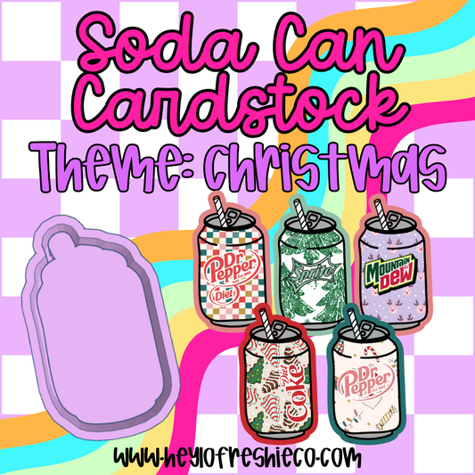 Soda Can Cardstock | 10 Count | Christmas