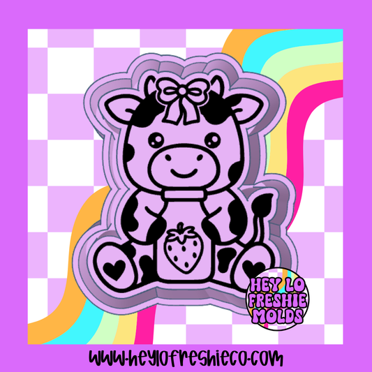 Strawberry Milk Cow Silicone Mold