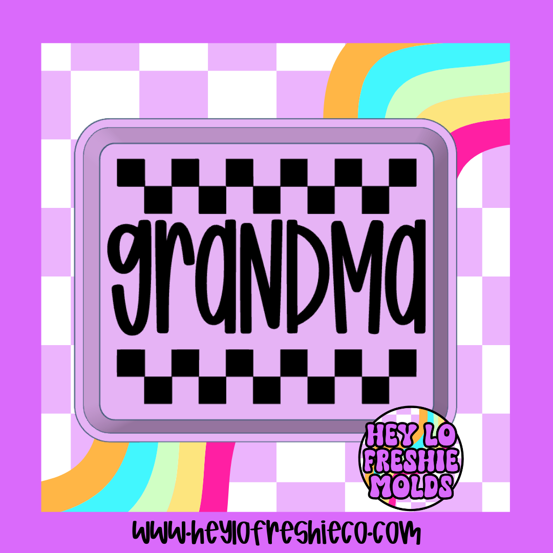 Checkered Grandma Silicone Mold