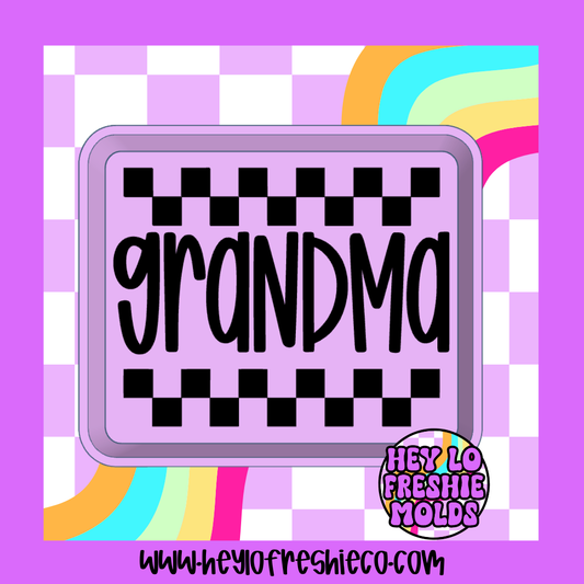 Checkered Grandma Silicone Mold
