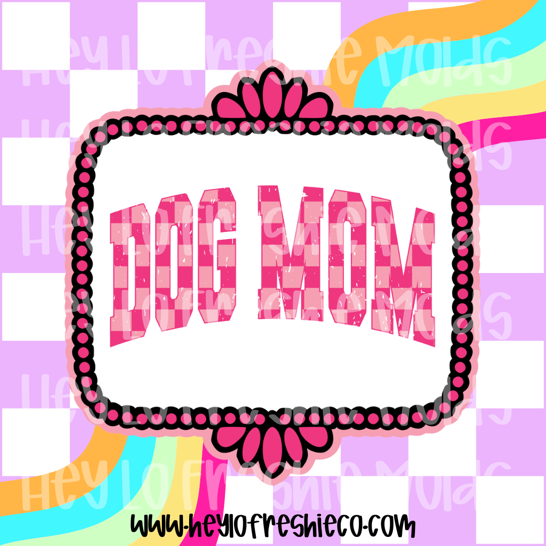 FULL Western Rectangle Frame Cardstock | Dog Mom