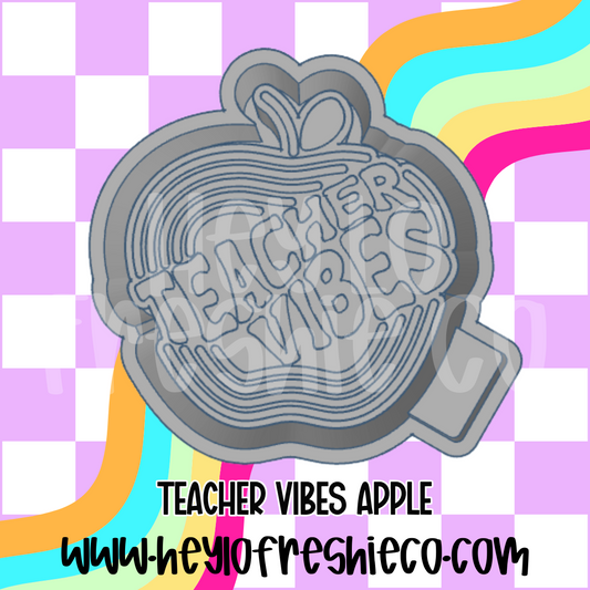 Teacher Vibes Apple Silicone Mold