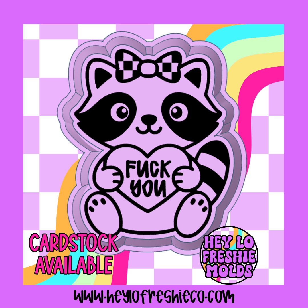 Fall Racoon Freshie F You Raccoon Silicone Mold – Hey Lo Freshie Co