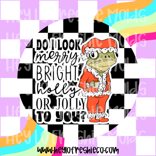 Pick Your Own Cardstock | Do I Look Merry Bright Holly Or Jolly Checkered