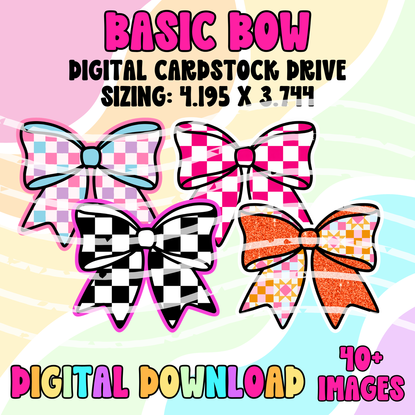 Digital Cardstock Drive: Basic Bow