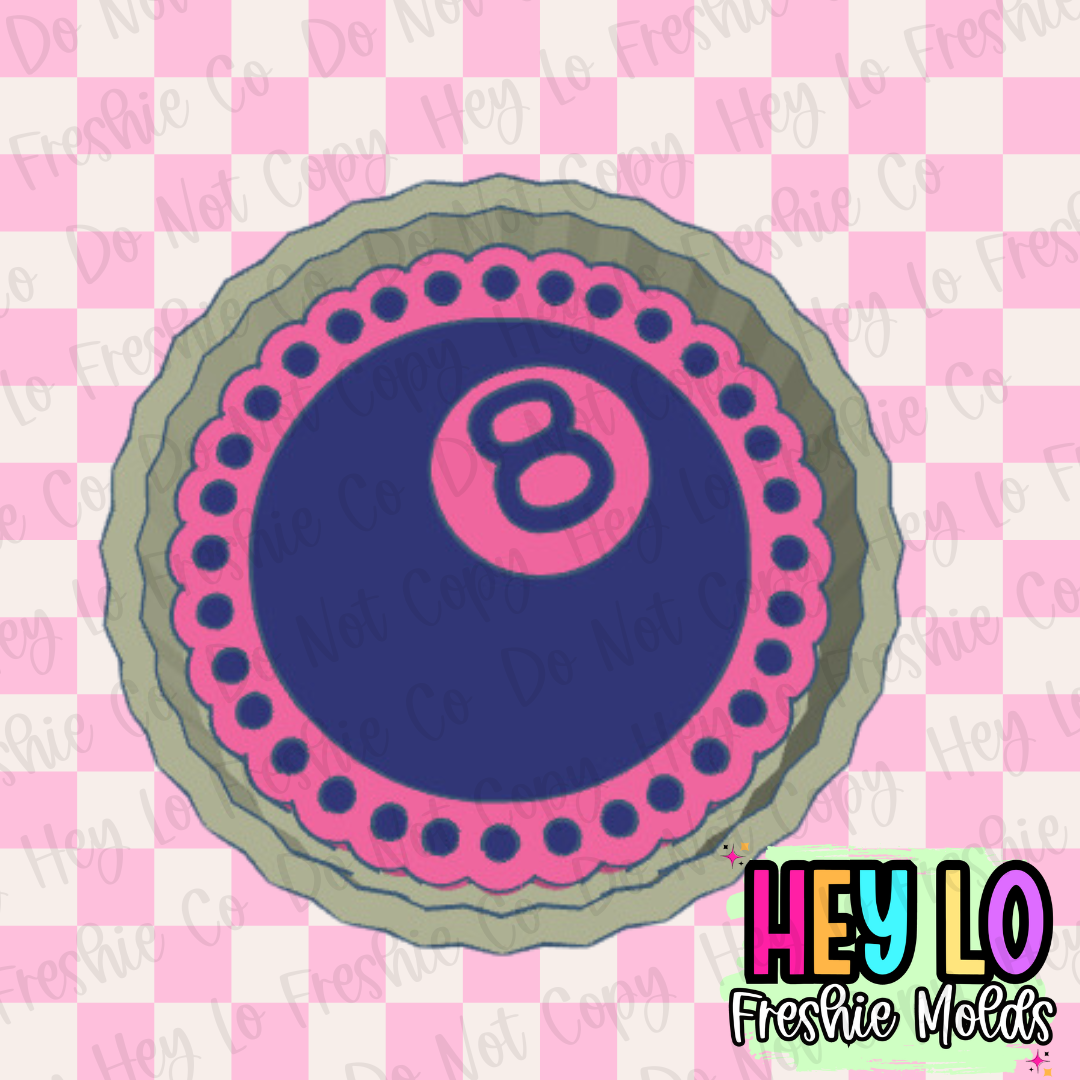 8 Ball with Dotted Frame Silicone Mold