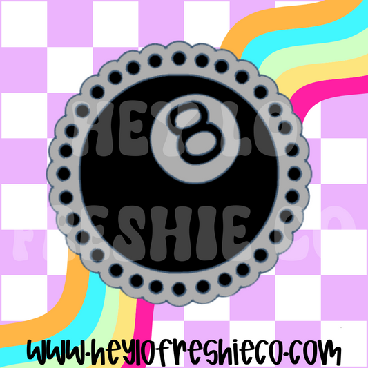 8 Ball with Dotted Frame Silicone Mold
