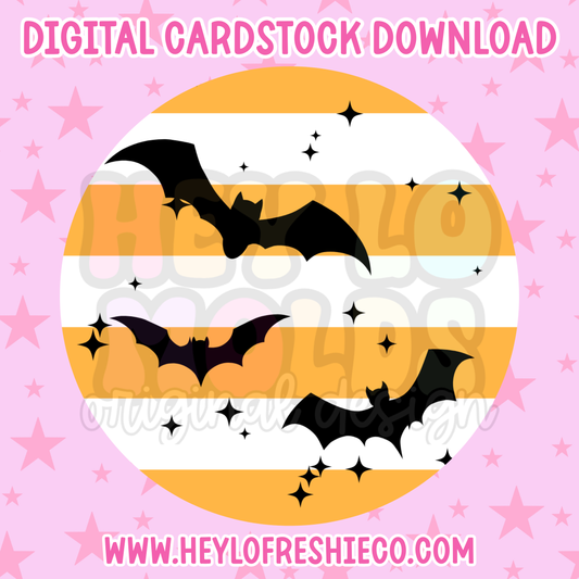 Digital Cardstock: Striped Bats