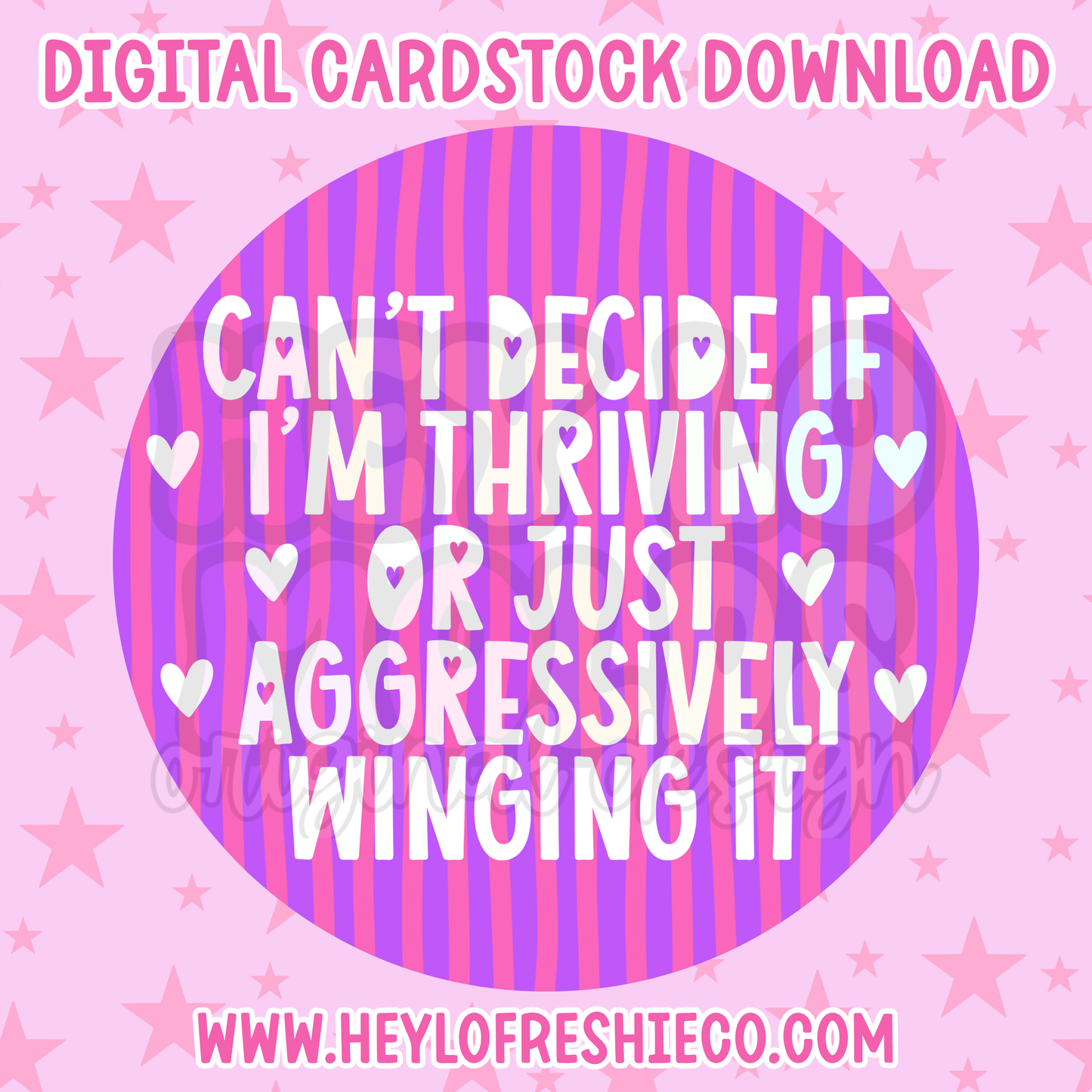 Digital Cardstock: Can't Decide If I'm Thriving Or Just Aggressively Winging It