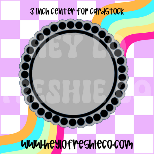 Dotted Round Frame Silicone Mold